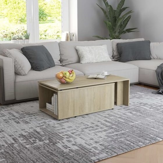 Τραπεζάκι Σαλονιού VidaXL από Μοριοσανίδα 150x50x35cm - Καφέ image 3