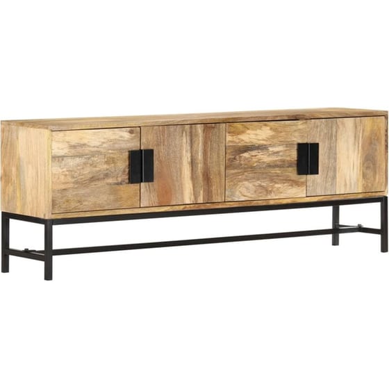 Έπιπλο Τηλεόρασης VidaXL από Ξύλο 140x30x50cm - Μαύρο/Καφέ image 8