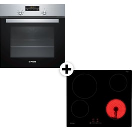 PITSOS PH10M40X1 & CRE611S06 66 Lt Inox Eντοιχιζόμενο Σετ Φούρνος και Εστία