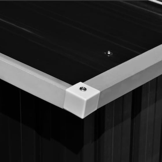Vidaxl Αποθήκη Κήπου Ανθρακί 257 X 597 X 178 Εκ. Μεταλλική image 3