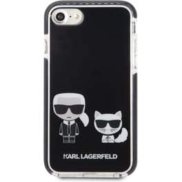 Karl Lagerfeld Ikonik Case “karl Amp; Choupette” Θήκη Προστασίας Από Σκληρό Πλαστικό – Iphone 7/8/se (μαύρο – Klhci8tpekck)
