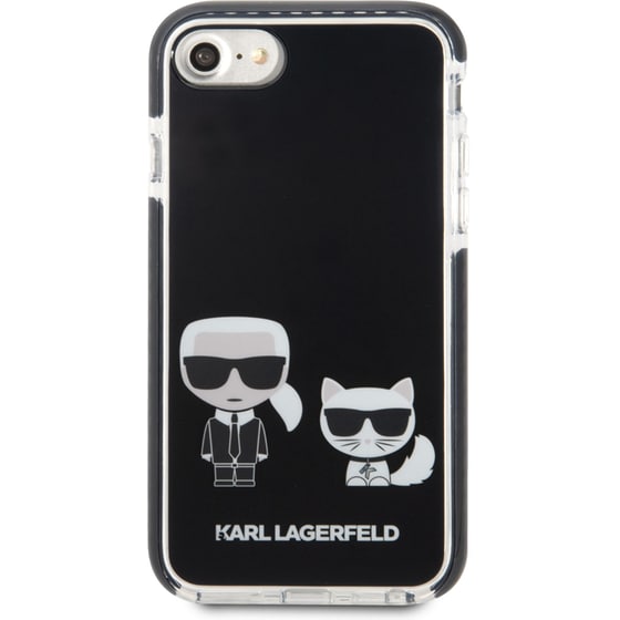 Θήκη Karl Lagerfeld iPhone 7/8/SE - Karl Lagerfeld Ikonik Case Karl & Choupette - Μαύρο image 0
