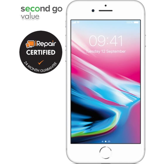 Μεταχειρισμένο Apple iPhone 8 64GB Silver second go value Certified by iRepair image 1