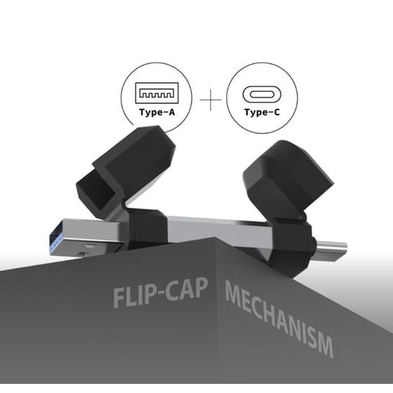Silicon Power USB  C51 64 GB USB/USB-C Flash Drive - Ασημί image 3