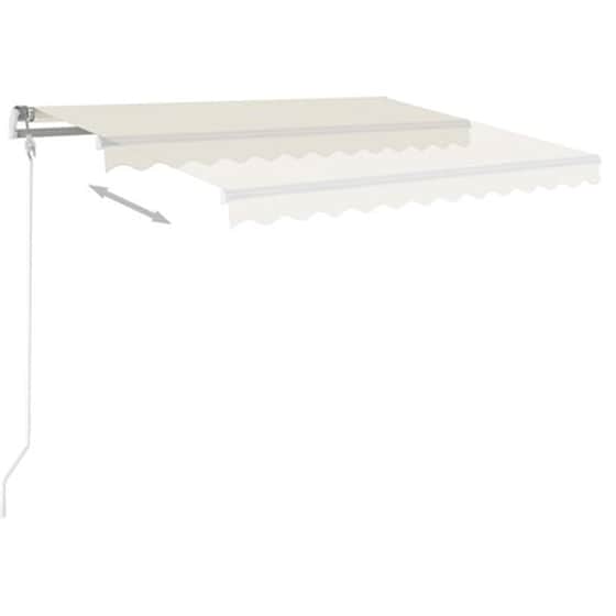 Vidaxl Τέντα Συρόμενη Χειροκίνητη Κρεμ 450 X 350 Εκ. image 3