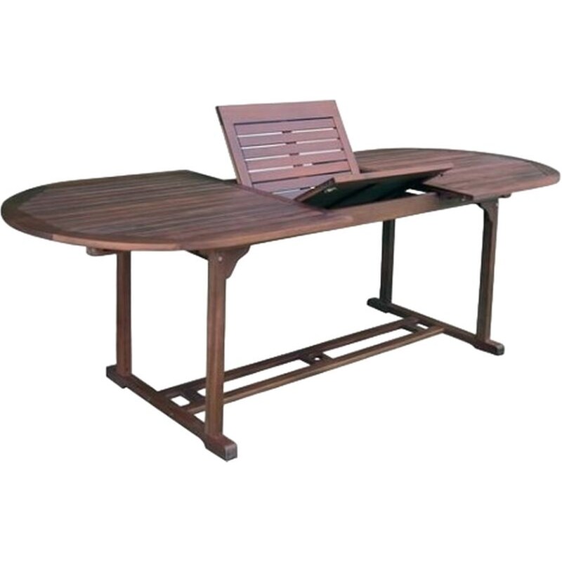 Τραπέζι Εξωτερικού Χώρου Επεκτεινόμενο Woodwell c53518 από Ξύλο 180(+60)x90x74 cm - Καφέ