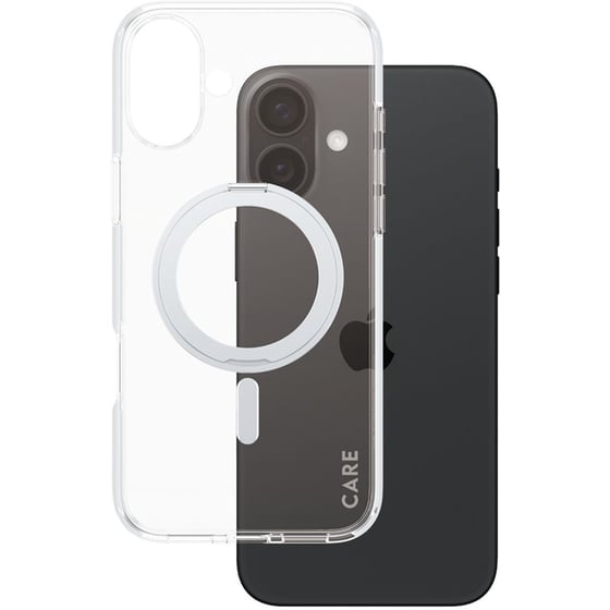 Θήκη Apple iPhone 16 Plus - PanzerGlass MagSafe Kickstand Case - Transparent with Black Stand image 0