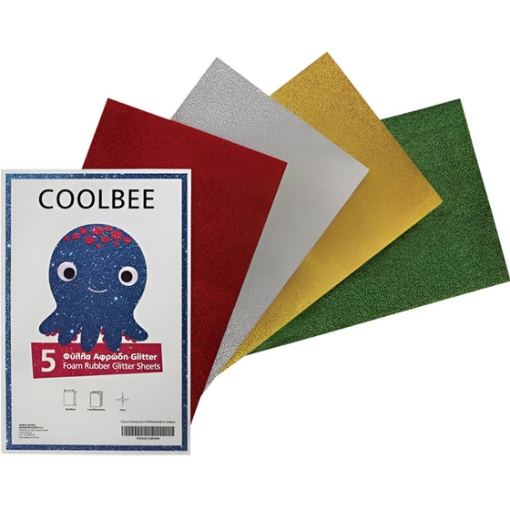 Αφρώδες Χαρτί Glitter Coolbee 20x30cm (5 Φύλλα) image 0