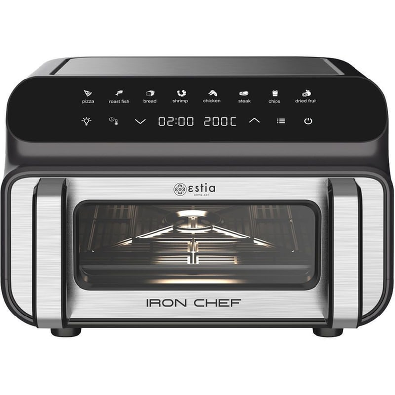 ESTIA 06-26646 με Αποσπώμενο Κάδο 10 L 2000 W Μαύρο/Ασημί Φριτέζα Αέρος ESTIA