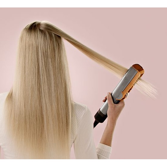 DYSON AIRSTRAIT™ HT01 Ισιωτικό Μαλλιών Amber Silk/Pink Champagne Gift Pack image 9