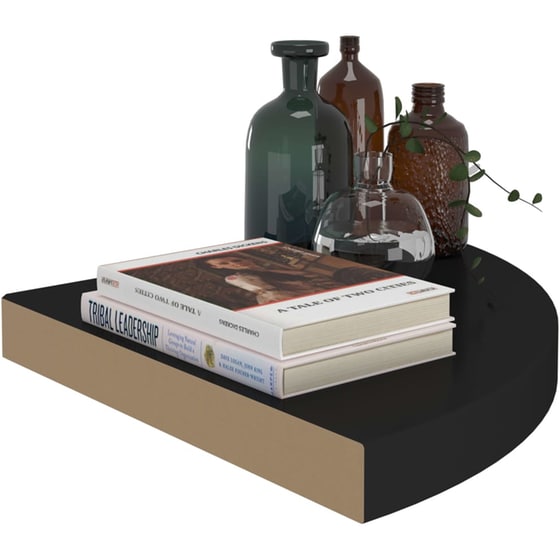 Ράφια Τοίχου VidaXL Γωνιακά από MDF 35x35x3.8 cm 4 Τμχ - Μαύρο image 6