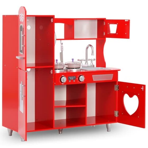 Vidaxl Κουζίνα Παιδική Κόκκινη 84 X 31 X 89 Εκ. Από Mdf image 2