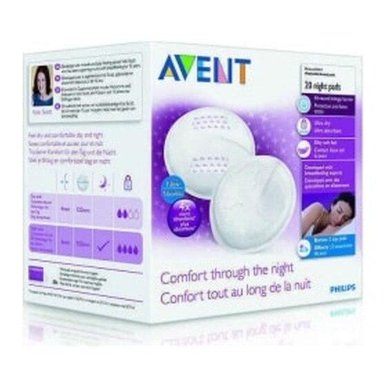 Avent Επιθέματα Στήθους Μίας Χρήσης Νύχτας Scf253/20 - 20 Τεμ. image 0