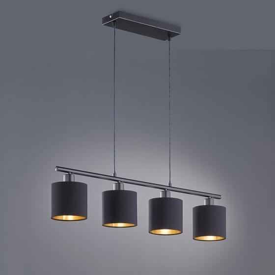 Trio Lighting Tommy Ρυθμιζόμενο Κρεμαστό Φωτιστικό Μαύρο Ράγα για 4 Λαμπτήρες E14 75x12x150εκ. image 3