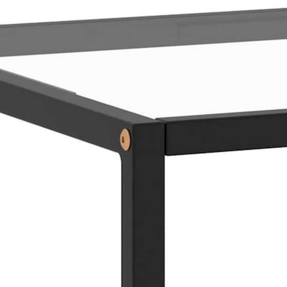 Τραπεζάκι Σαλονιού VidaXL από Ψημένο Γυαλί 100x50x35cm - Μαύρο image 5