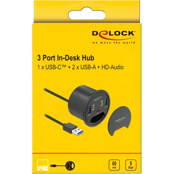 DeLock 62794 USB Hub 5-Port USB 3.0 συμβατό με USB-A image 4