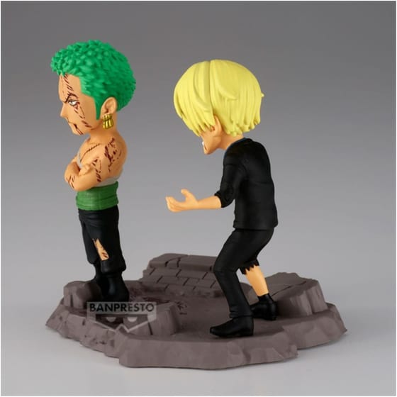 Banpresto World Collectable Figure Log Stories: One Piece - Roronoa Zoro & Sanji Figures (8cm) (29523) image 4