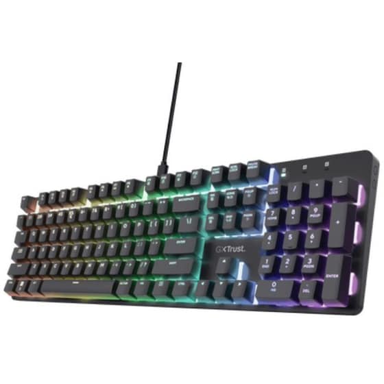 Trust GXT 871 Zora Gaming Μηχανικό Ενσύρματο Πληκτρολόγιο με RGB φωτισμό (US) image 3