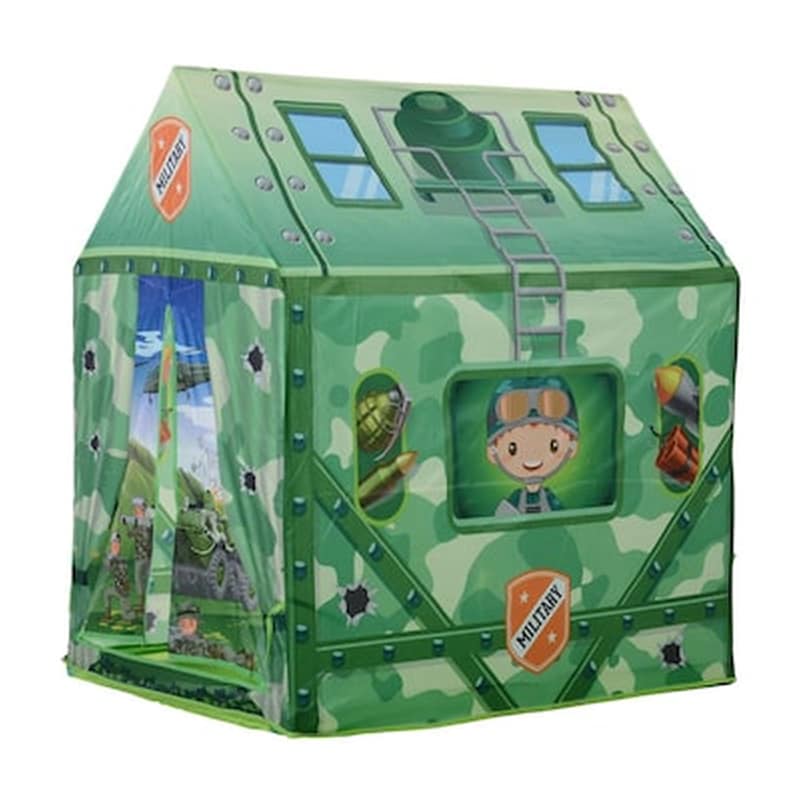 Παιδική Σκηνή 93 X 69 X 103 Cm Camouflage Play Χρώματος Πράσινο Homcom 345-009