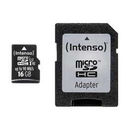 Κάρτα μνήμης microSDHC 16GB Class 10 & SD Adapter - Intenso 3433470