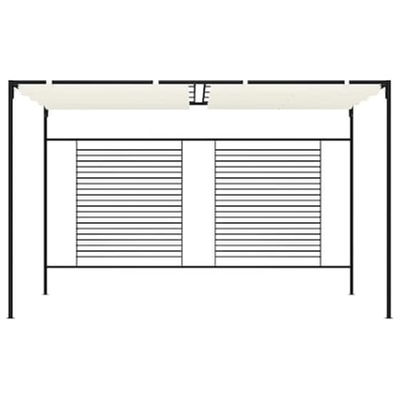 Vidaxl Πέργκολα Με Πτυσσόμενη Οροφή Κρεμ 3 X 4 X 2,3 Μ. 180 Γρ./μ² image 2