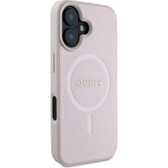 Θήκη Apple Iphone 16 - Guess Plastic Case with Magsafe - Ροζ image 3