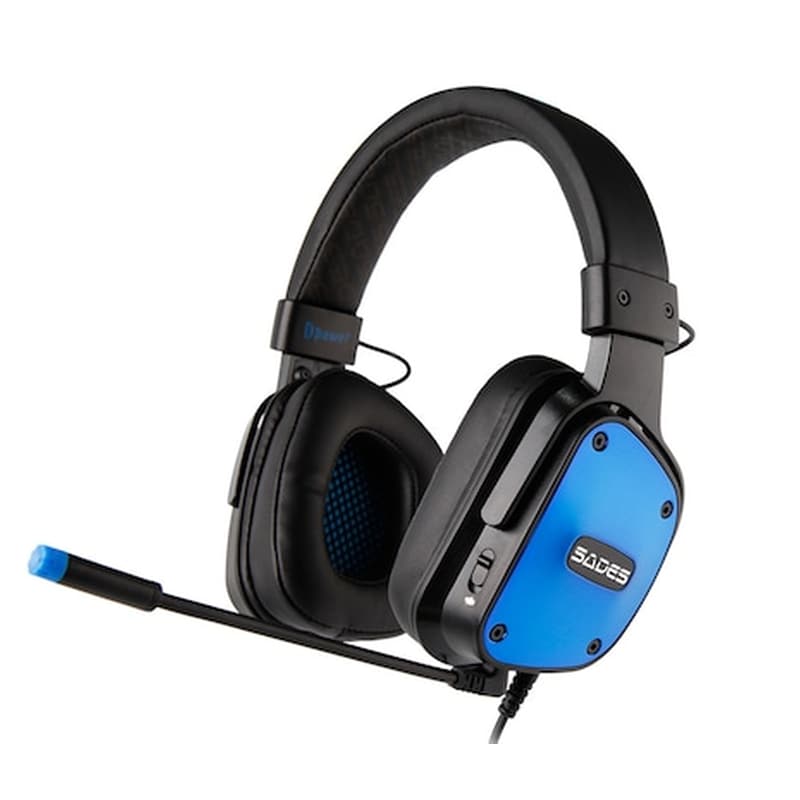 SADES Sades Gaming Headset Dpower, 3.5mm, 40mm Ακουστικά, Blue