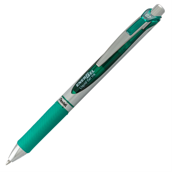 Στυλό Gel Pentel Energel Retractable Metal Tip 0.7 mm Πράσινο image 0