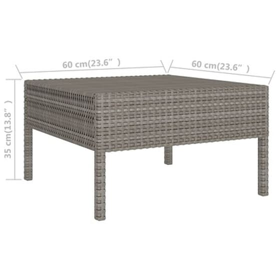 Vidaxl Σαλόνι Κήπου Σετ 9 Τεμαχίων Γκρι Συνθετικό Ρατάν Με Μαξιλάρια image 5