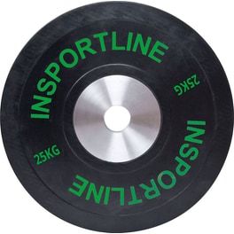 Δίσκος InSPORTline Bumper Plate INS-10381 25 kg για Μπάρα Ολυμπιακού Τύπου Ø50mm από Λάστιχο
