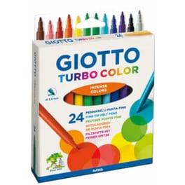 Μαρκαδόροι Giotto Turbocolor Hangbox 24 Τεμάχια