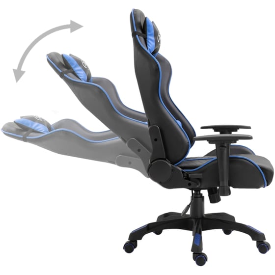 Καρέκλα Gaming VidaXL από Τεχνητό Δέρμα - Μαύρη/Μπλε image 2