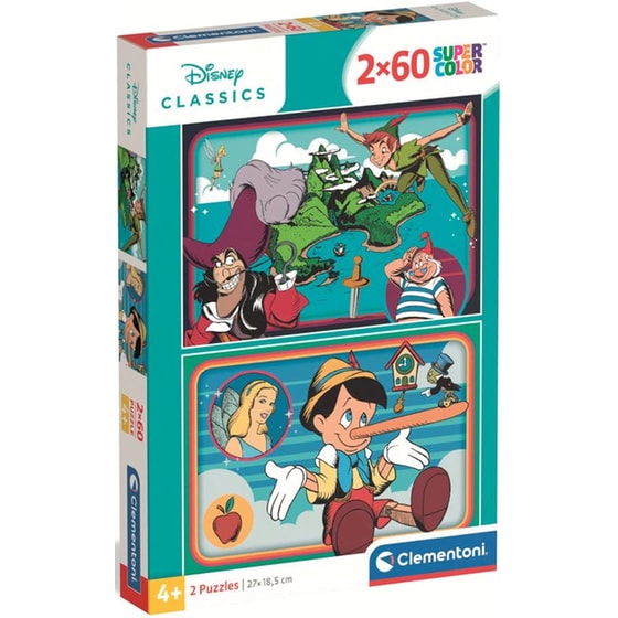 Παζλ Clementoni Super Color Disney Heroes (2x60 Κομμάτια) image 0