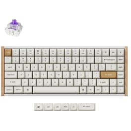 Keychron K2 He (k2h-q1) Gaming Μηχανικό Ενσύρματο/Ασύρματο Bluetooth Πληκτρολόγιο με Μαγνητικούς Διακόπτες και RGB φωτισμό Λευκό (US)