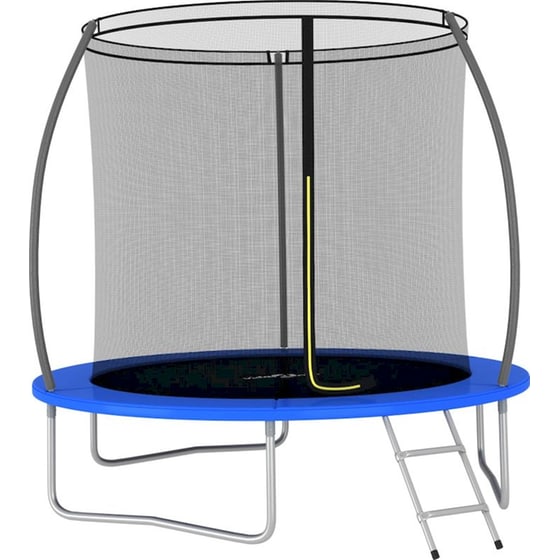 VidaXL Σετ Τραμπολίνου Στρογγυλό 244x55cm για έως 100kg - Μαύρο/ Γκρι/ Μπλε image 0