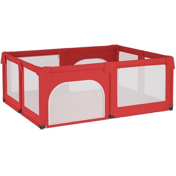 Παρκοκρέβατο VidaXL με Στρώμα Κόκκινο image 0