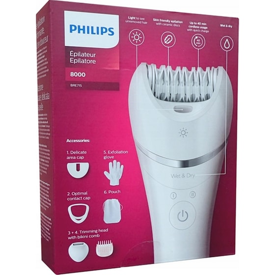 Αποτριχωτική Μηχανή PHILIPS Series 8000 BRE715/00 για Υγρή & Στεγνή Χρήση image 4