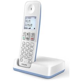 Ασύρματο Τηλέφωνο Philips D2501S-34 - Λευκό/Μπλε