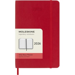 Ημερολόγιο Ημερήσιο Moleskine 2026 12Μ Pocket Scarlet Red Soft