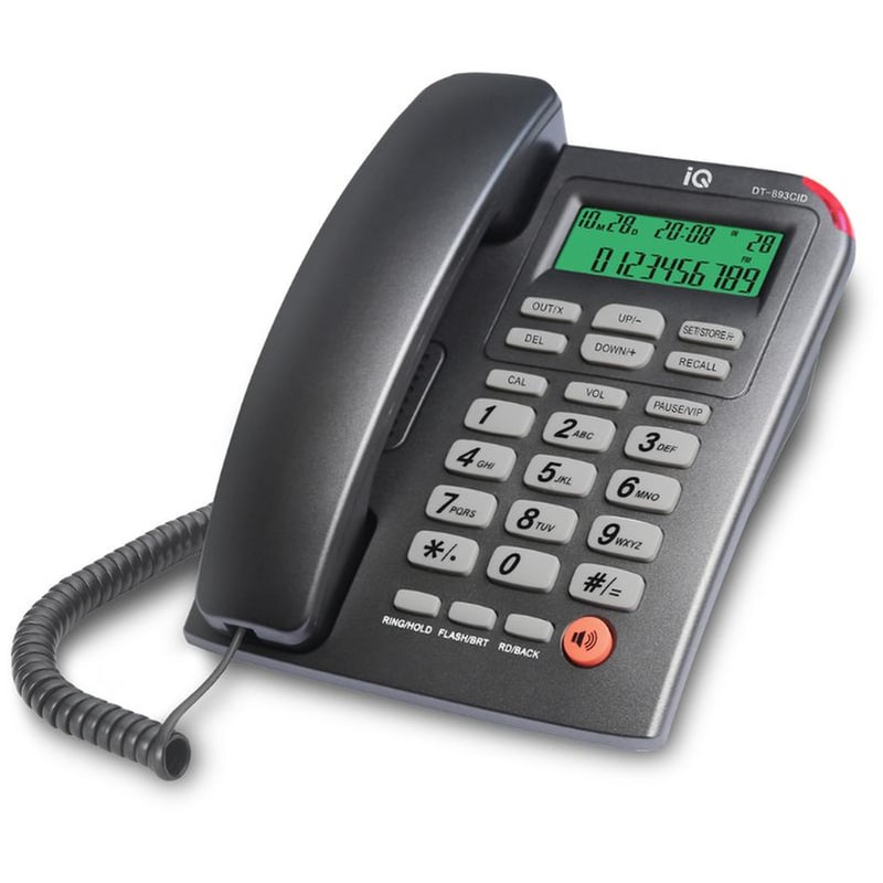 IQ Ενσύρματο Τηλέφωνο IQ DT-893 - Μαύρο