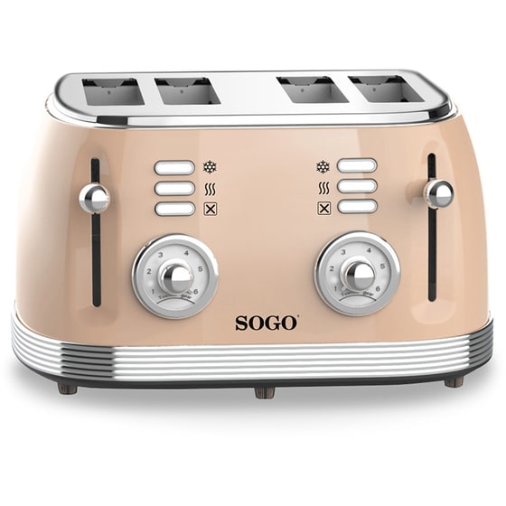 SOGO TOS-SS-5475 4 Θέσεων 1500W Μπεζ Φρυγανιέρα image 2