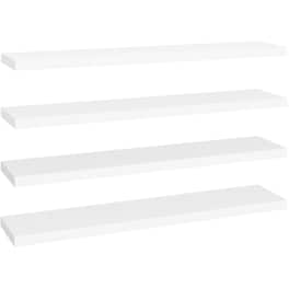 Ράφια Τοίχου VidaXL από MDF 120x23.5x3.8 cm 4 Τμχ - Λευκό