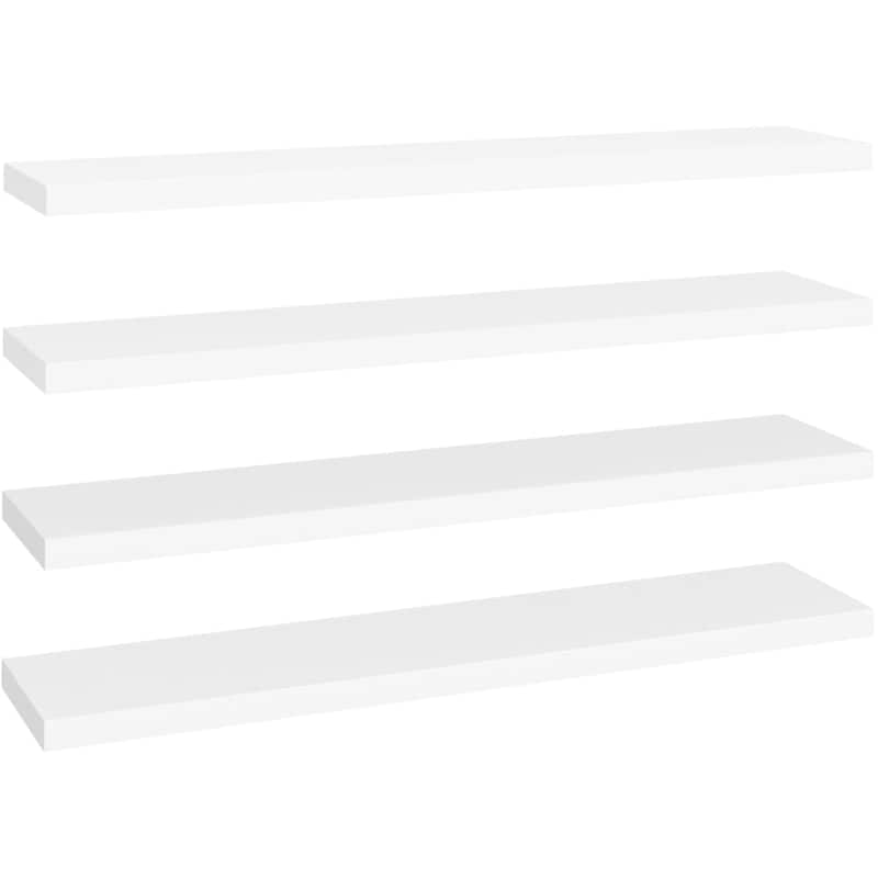 Ράφια Τοίχου VidaXL από MDF 120x23.5x3.8 cm 4 Τμχ - Λευκό VIDAXL