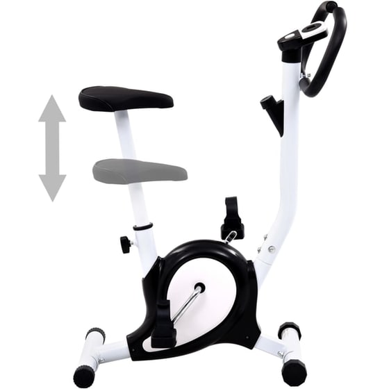VIDAXL Ποδήλατο Γυμναστικής  Όρθιο Λευκό-Μαύρο image 2