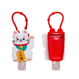 Αντισηπτικό Gel Puckator Lucky Cat Silicone Cover 29 ml - Κόκκινο