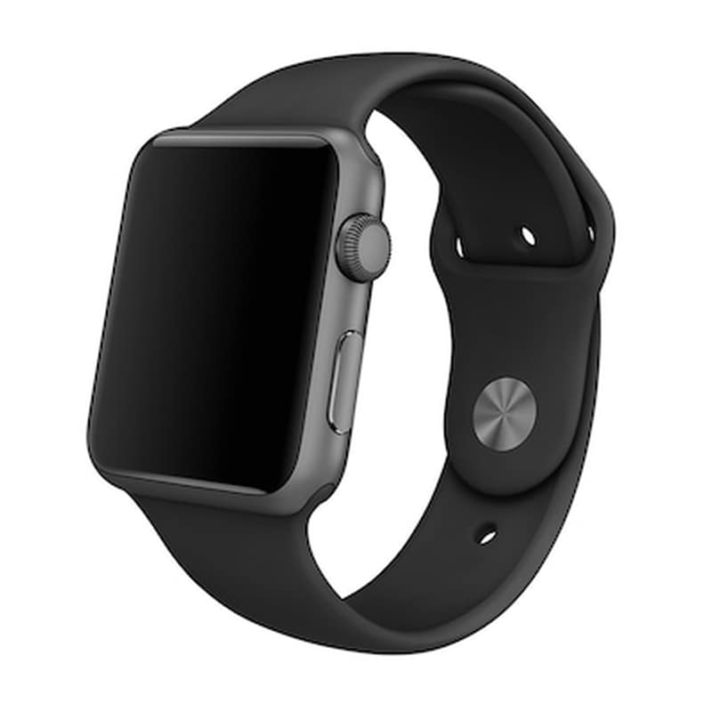 Λουράκι Kakapi Silicone για Apple Watch 38/40/41mm - Μαύρο φωτογραφία