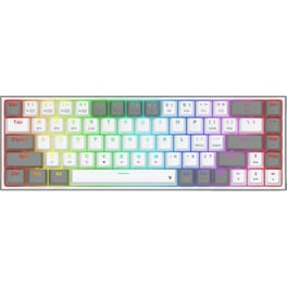 Redragon Castor Pro K631RGB Gaming Μηχανικό Ασύρματο Bluetooth Πληκτρολόγιο RGB Λευκό (US)