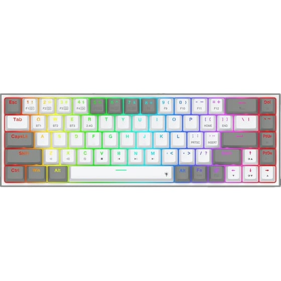 Redragon Castor Pro K631RGB Gaming Μηχανικό Ασύρματο Bluetooth Πληκτρολόγιο RGB Λευκό (US) image 0