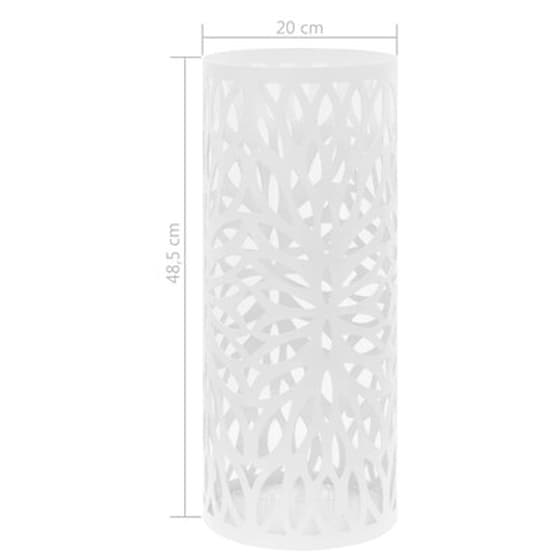 Ομπρελοθήκη VidaXL Ατσάλινη Ø20x48.5 cm - Λευκό image 4
