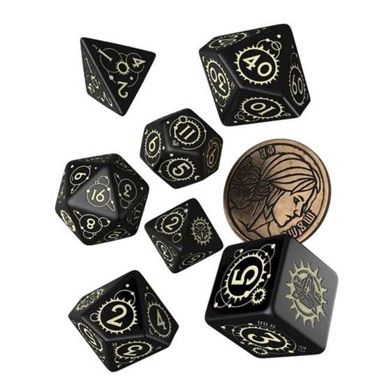 Σετ Ζαριών The Witcher Dice Set Ciri The Zireael 7 και Μοναδικό Νόμισμα image 0